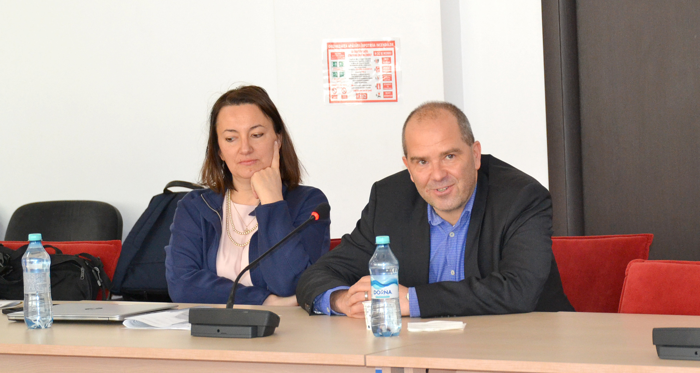 Ana Maria Lupașcu, Senior Economist, alături de Andreas Piontek, Senior Engineer - reprezentanții Băncii Europene de Investiții