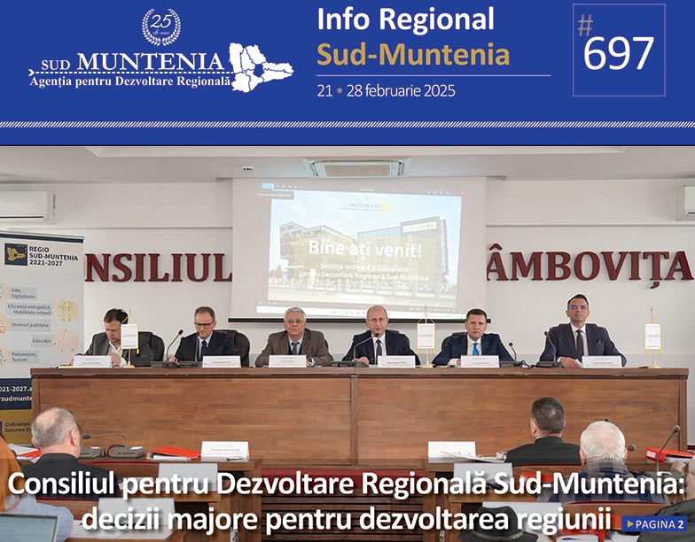 A apărut buletinul informativ Info Regional Sud-Muntenia nr. 697