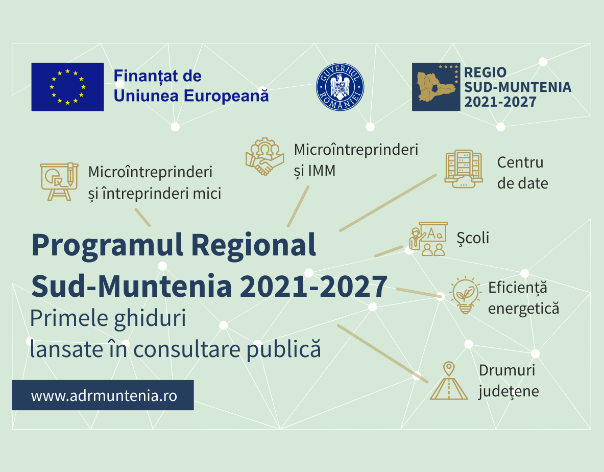Începe consultarea publică pentru ghiduri specifice destinate autorităților publice locale, din Regiunea Sud-Muntenia!