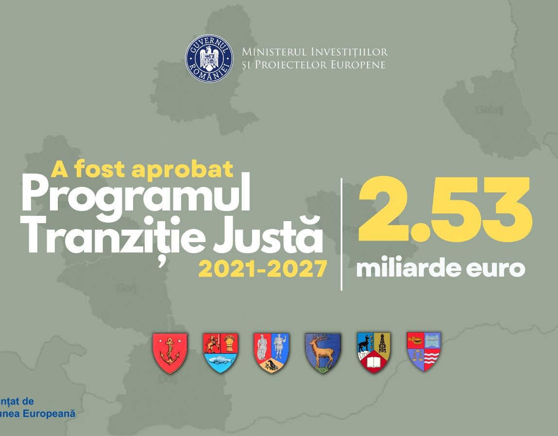 Programul Tranziție Justă 2021-2027 a fost lansat oficial