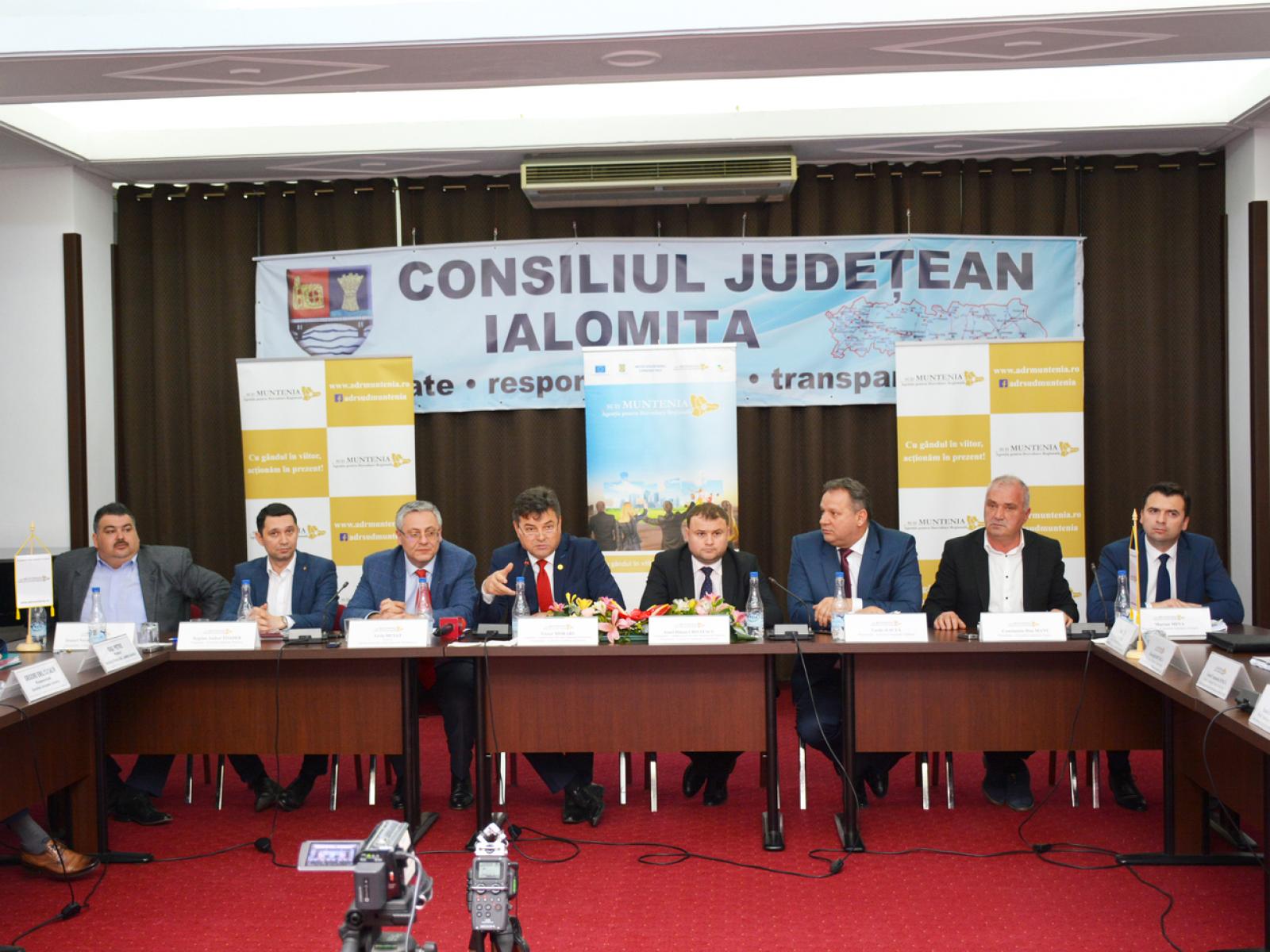 Consiliul pentru Dezvoltare Regională Sud Muntenia, ședință ordinară în municipiul Slobozia, județul Ialomița